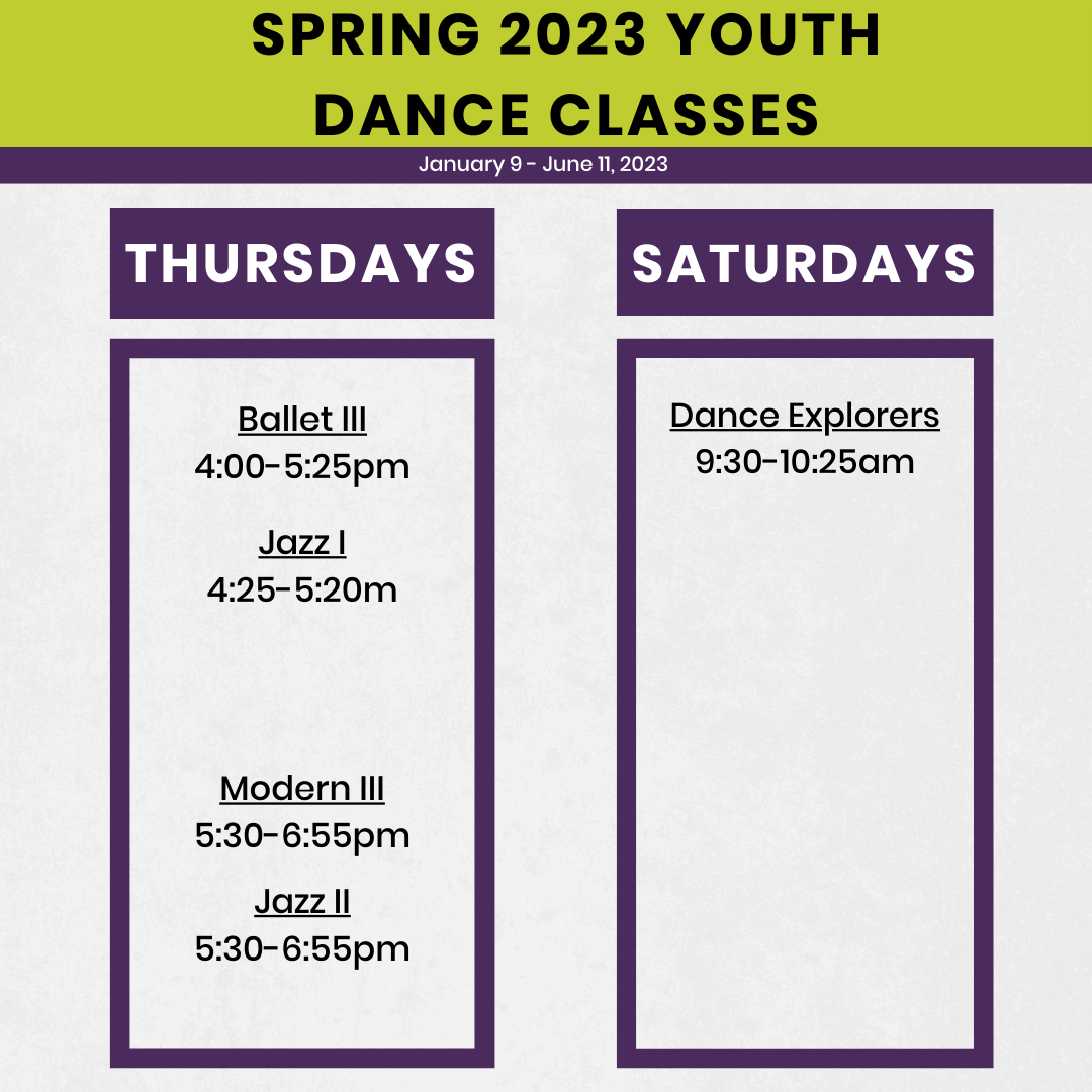 Spring Youth Dance Classes 2023